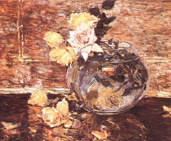 Childe Hassam Vase of Roses Sweden oil painting art